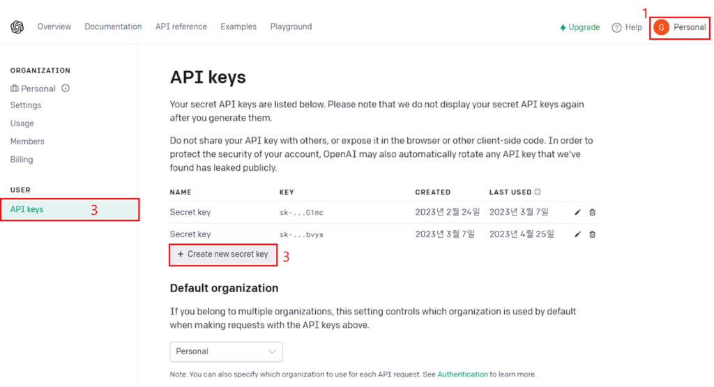 chatGPT API KEY